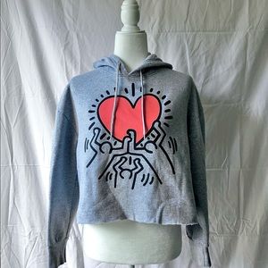 Keith Haring Cropped Hoodie | Size XS